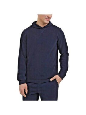 Eddie Bauer Men's Textured Lounge Hoodie Small Navy Blue New With Tags H2048